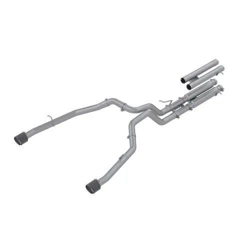 MBRP Race Series 3" Cat-Back Exhaust System T304 (Dual Carbon Fiber Tips / Optional Resonator Bypass) for 2021-2024 Ram TRX - S51543CF Money Back Guarantee