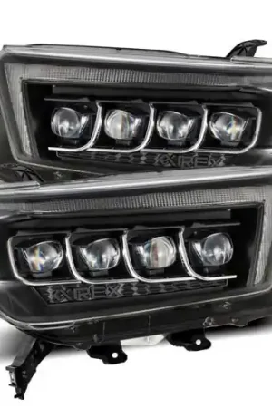 Discount AlphaRex 10-13 Toyota 4Runner NOVA LED Projector Headlights Plank Style Black w/Seq Signal/DRL