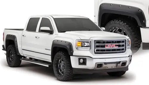 Bushwacker 14-18 Chevy Silverado 1500 Fleetside Max Pocket Style Flares 4pc 78.8/97.8in Bed - Black #40978-02 Best Seller