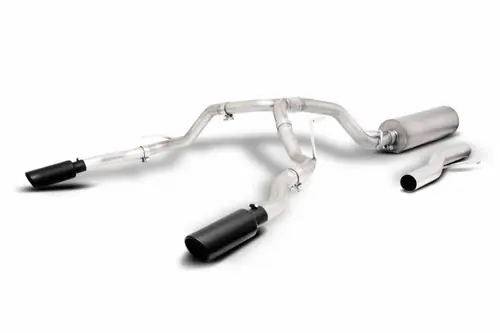 Gibson 2021-2026 GMC Yukon XL Denali / Chevrolet Suburban 6.2L 2/4WD Black Elite Cat-Back Exhaust - 65716B Buy Direct