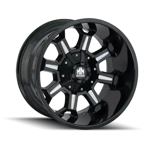 Modern Mayhem 8105 Combat 18x9 / 6x135 BP / -12mm Offset / 106mm Hub Black w/ Milled Spokes Wheel