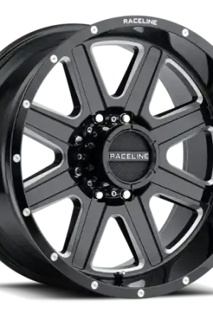 Fan Favorite Raceline 940M Hostage 20x10in / 8x170 BP / -19mm Offset / 125.2mm Bore - Black & Milled Wheel