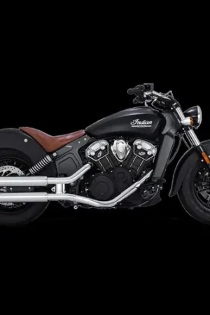 Vance & Hines 15-20 Indian Scout/Bobber Twin Slash 3in PCX Slip-On Exhaust In Demand