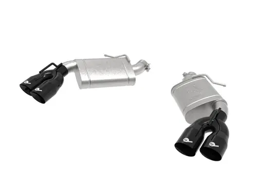 Weekend Sale aFe POWER MACH Force-Xp 3in Axle-Back Exhaust 16-20 Chevrolet Camaro SS V8 6.2L w/Mufflers - Black - 49-44119-B