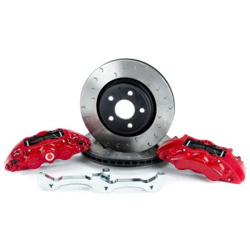 Alcon 2018+ Jeep JL 350x32mm Rotors 6-Piston Red Calipers Front Brake Upgrade Kit Premium