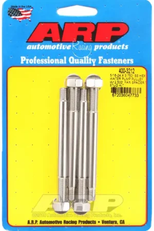 Discount ARP 5/16-24 x 3.75 Inch Stainless Steel Hex Water Pump Pulley with 2.5 Inch Fan Spacer Stud Kit