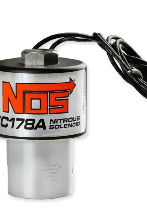 NOS Nitrous Solenoid - Black TC178 High flow nitrous solenoid with a 0.178" outlet orifice and aluminum base. Fresh Stock
