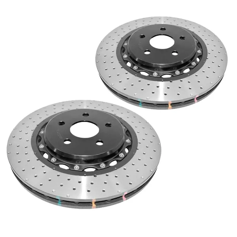 Shop Now Disc Brakes Australia DBA DBA53910BLKXD 5000 Series Cross-Drilled & Dimpled Brake Disc Rotor Pair Black Hat 356mm