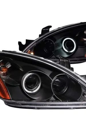 ANZO 2004-2007 Mitsubishi Lancer Projector Headlights w/ Halo Black (CCFL) | Graveyard Performance Today Only