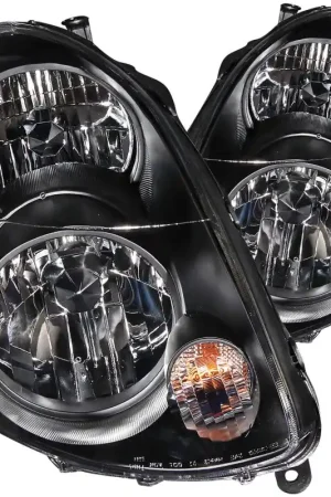 ANZO 2003-2004 Infiniti G35 Crystal Headlights Black | Graveyard Performance Brand New