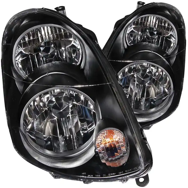 ANZO 2003-2004 Infiniti G35 Crystal Headlights Black | Graveyard Performance Brand New